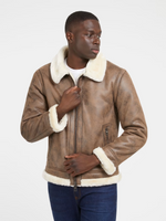 Carica l&#39;immagine nel visualizzatore Galleria, Giacca Guess Shearling aviator
